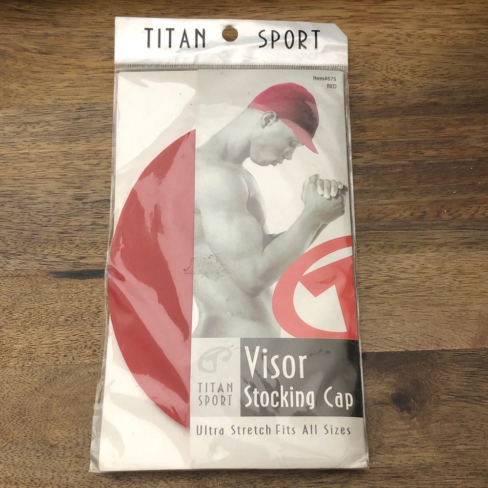 Titan Red Visor Stocking Cap